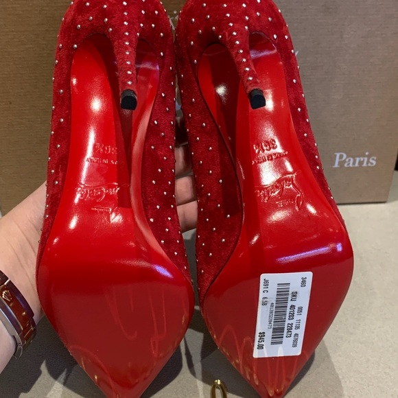 🚫SOLD🚫 Brand New Auth Christian Louboutin Hot Chick Plume Suede Pump - Picture 6 of 7